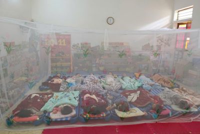 Giờ ăn, ngủ của các con lớp 3 tuổi B